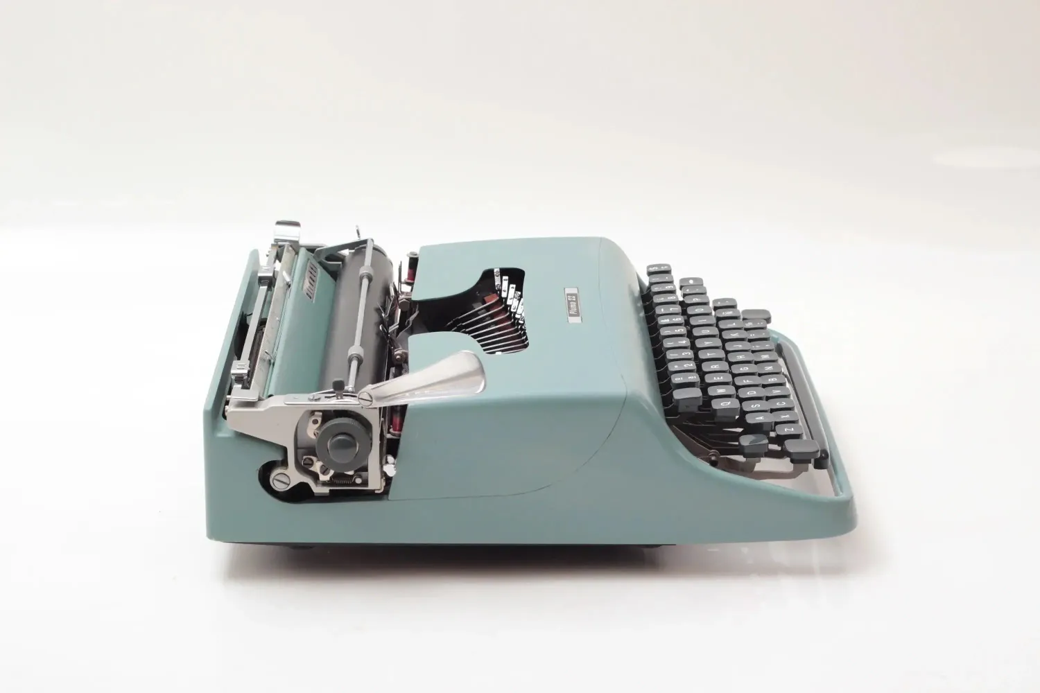 Olivetti Pluma 22 Original Light Teal Typewriter, Vintage, Restored
