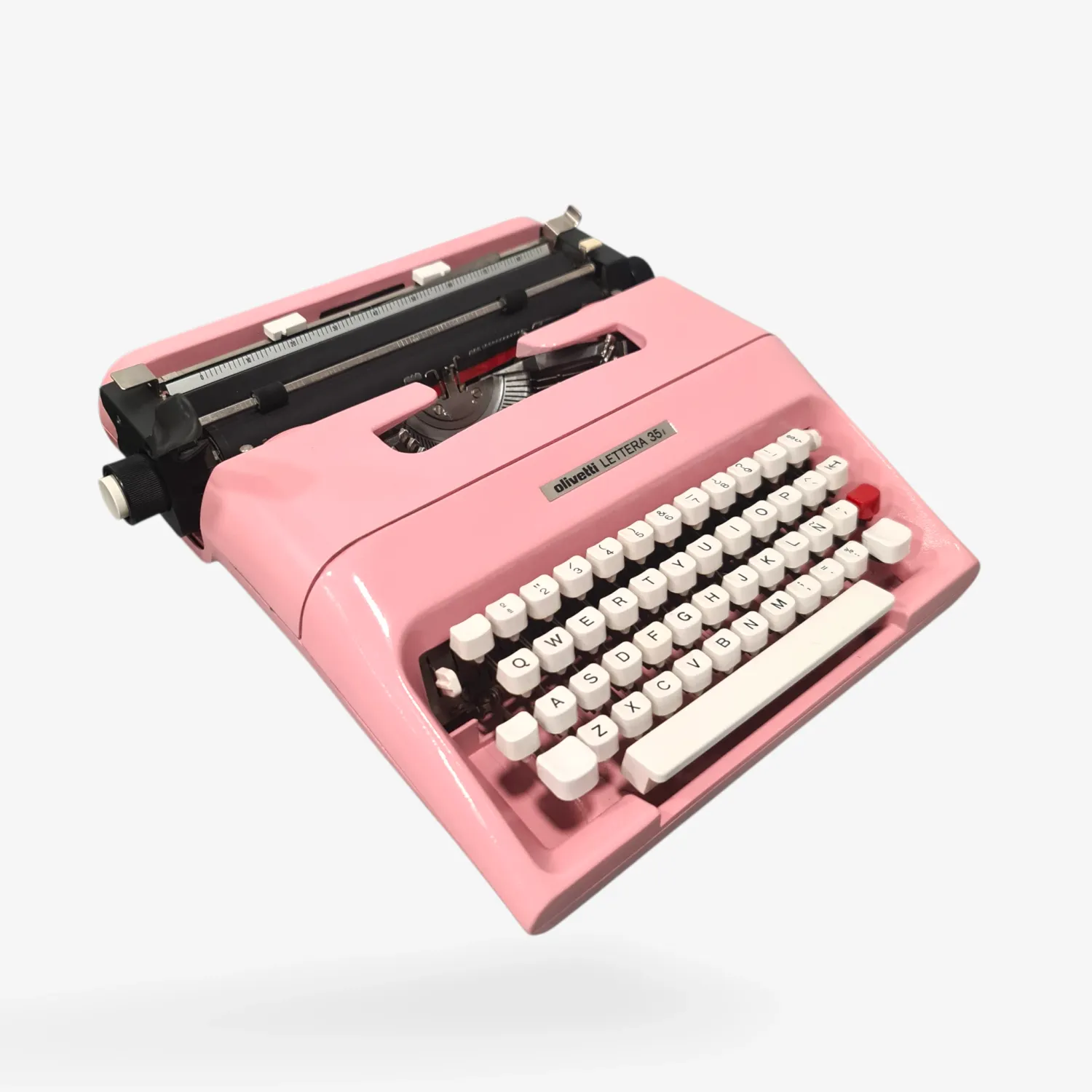 Olivetti Lettera 35 Orchid Pink Vintage, Manual Typewriter, Restored