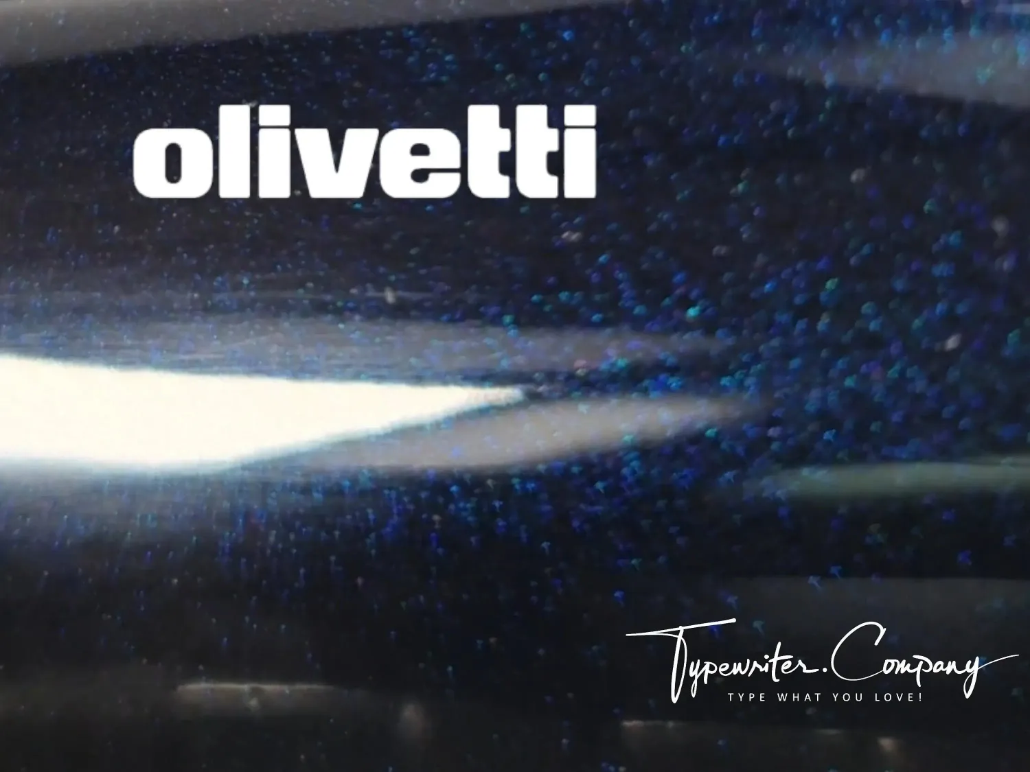 Olivetti Pluma 22, Pro Navy Blue Manual Vintage Typewriter, Restored