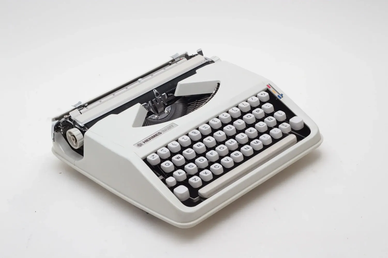 Hermes Baby Gray Manual Vintage Typewriter, Portable, Refurbished