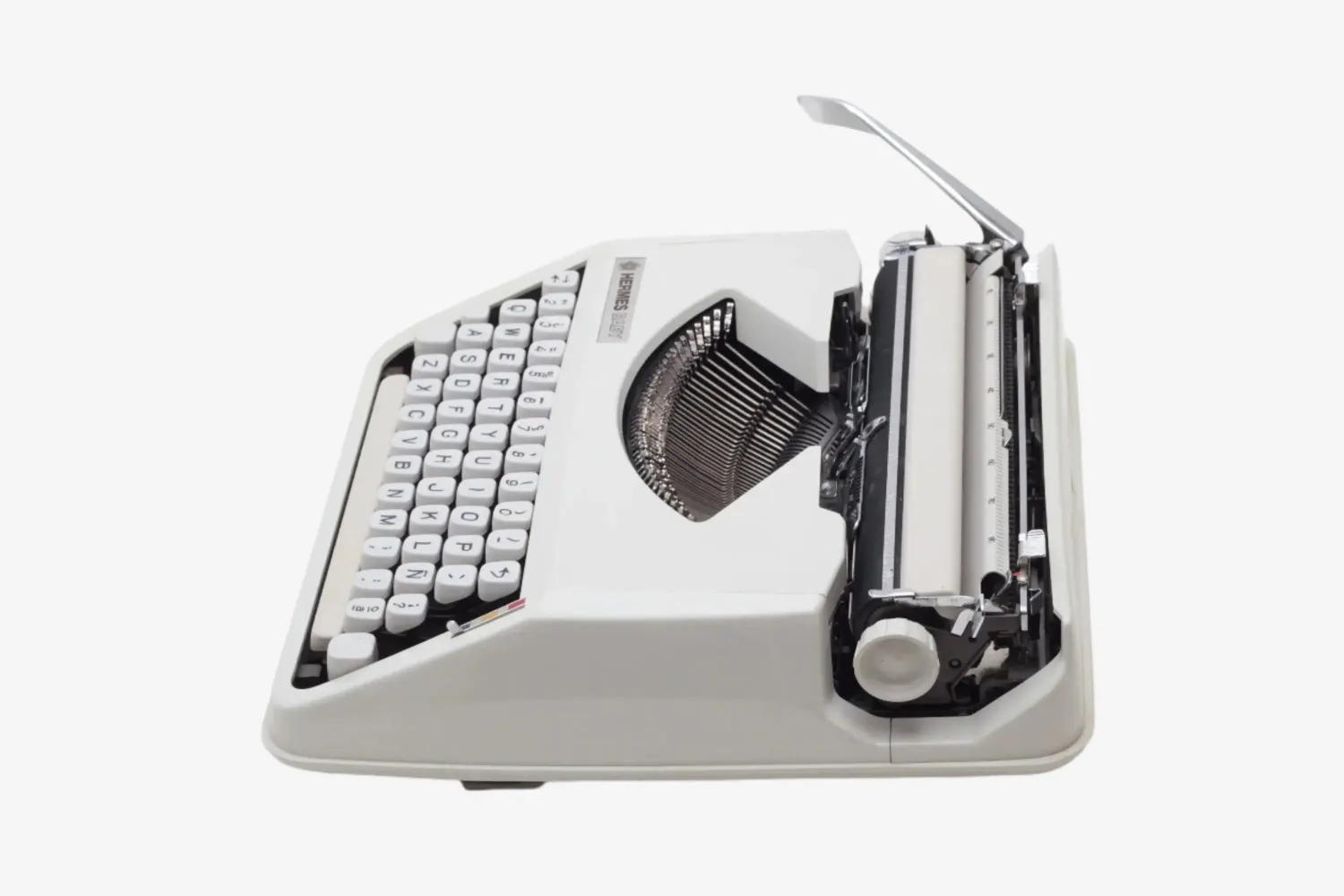 Hermes Baby Gray Manual Vintage Typewriter, Portable, Refurbished