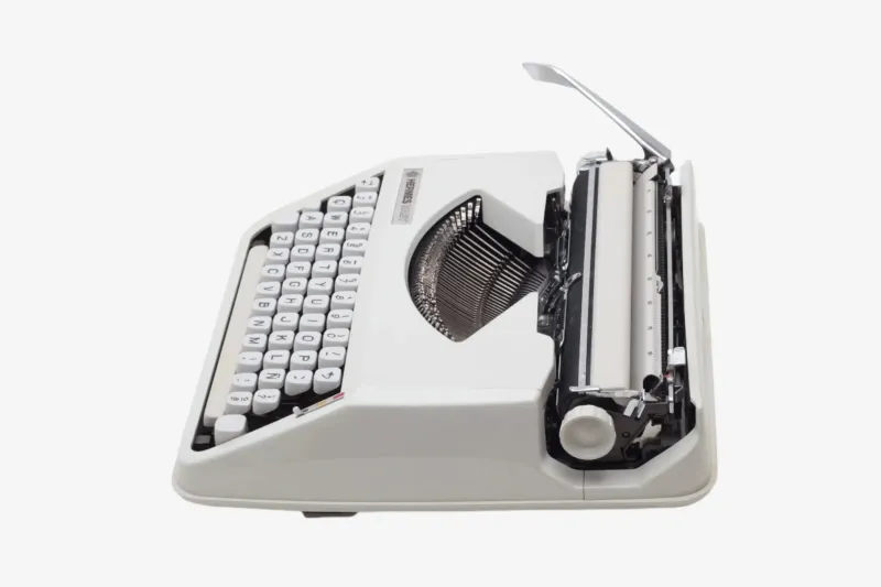 Hermes Baby Gray Manual Vintage Typewriter, Portable, Refurbished