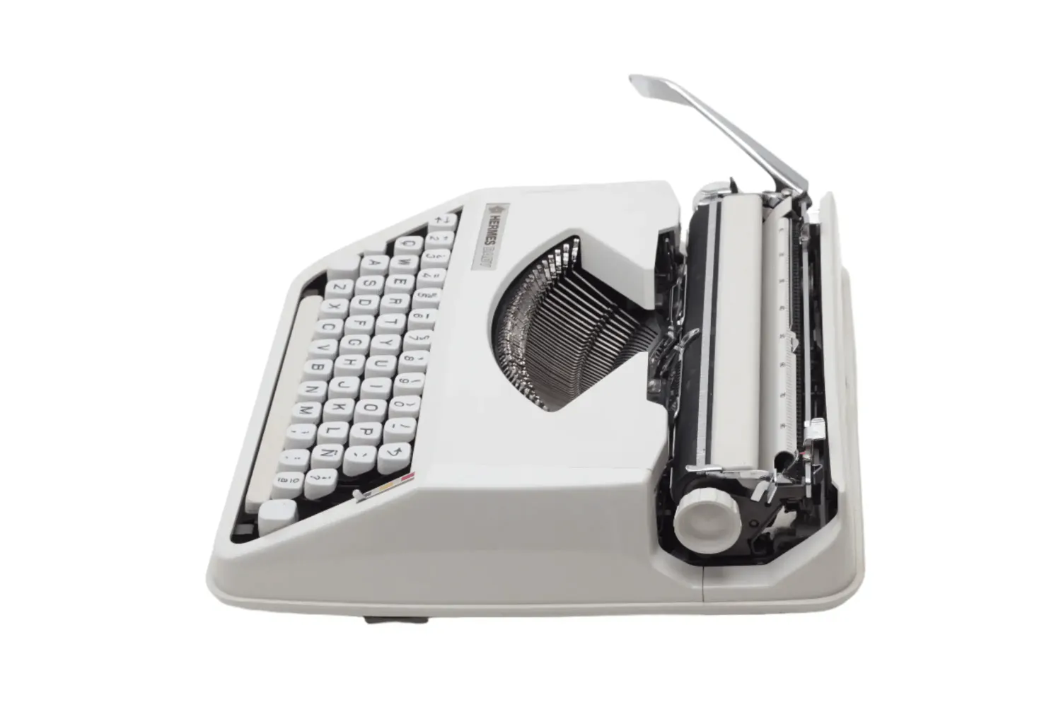 Hermes Baby Gray Manual Vintage Typewriter, Portable, Refurbished