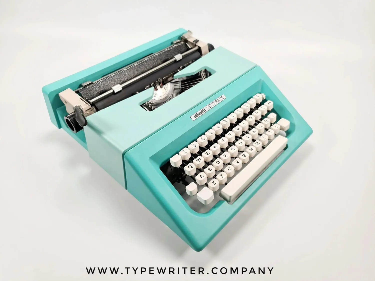 Olivetti Lettera 25 Mint Green Manual Vintage Typewriter, Restored