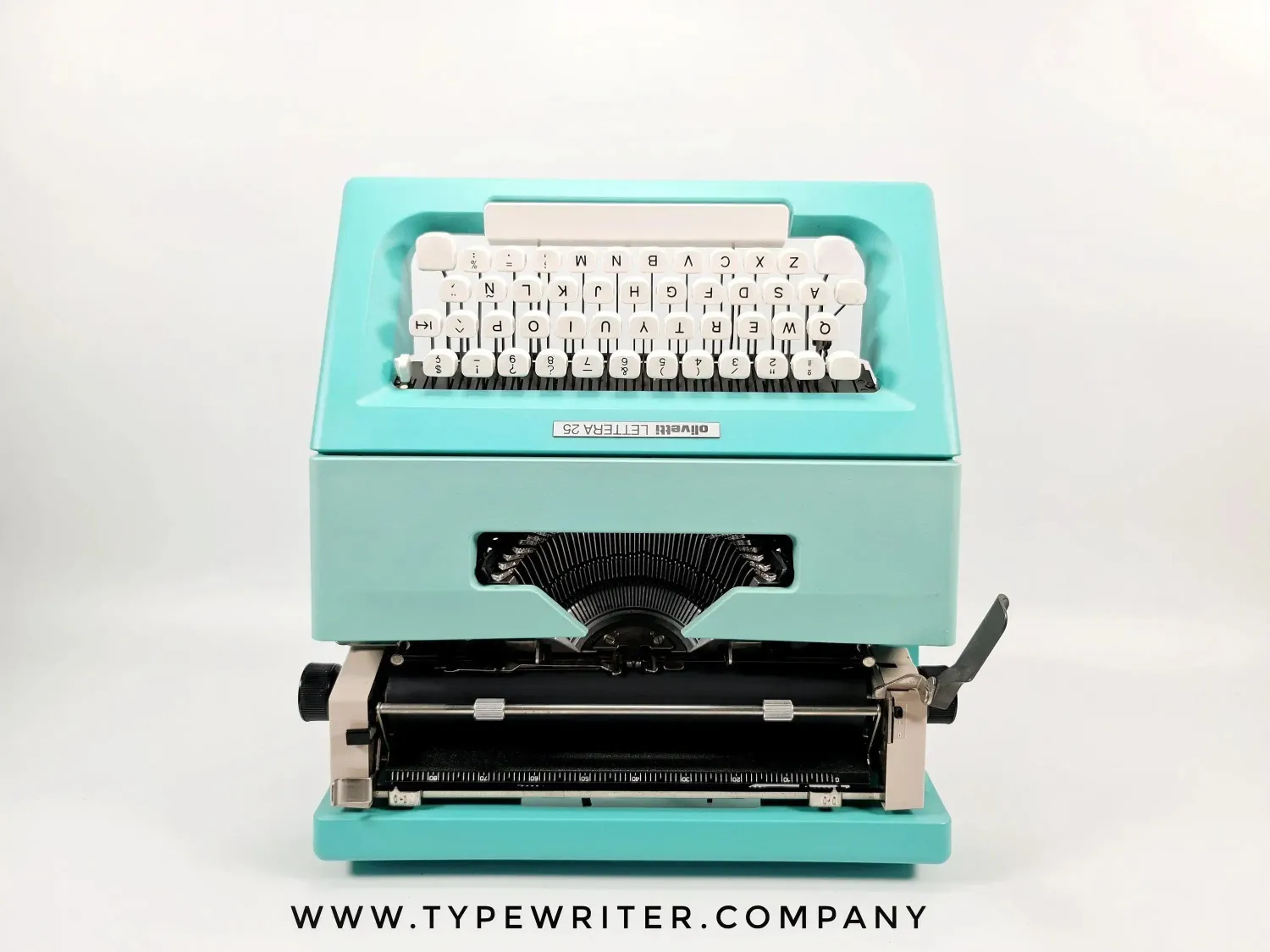 Olivetti Lettera 25 Mint Green Manual Vintage Typewriter, Restored