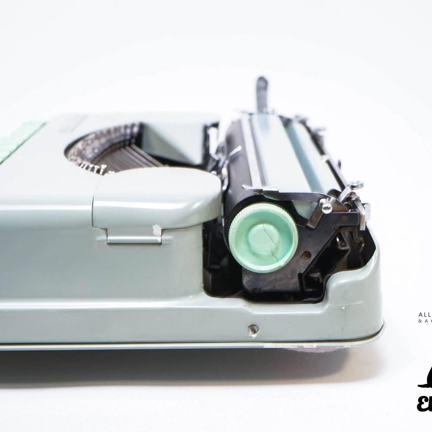 Hermes Baby Seafoam Green, Vintage Manual Typewriter, Restored