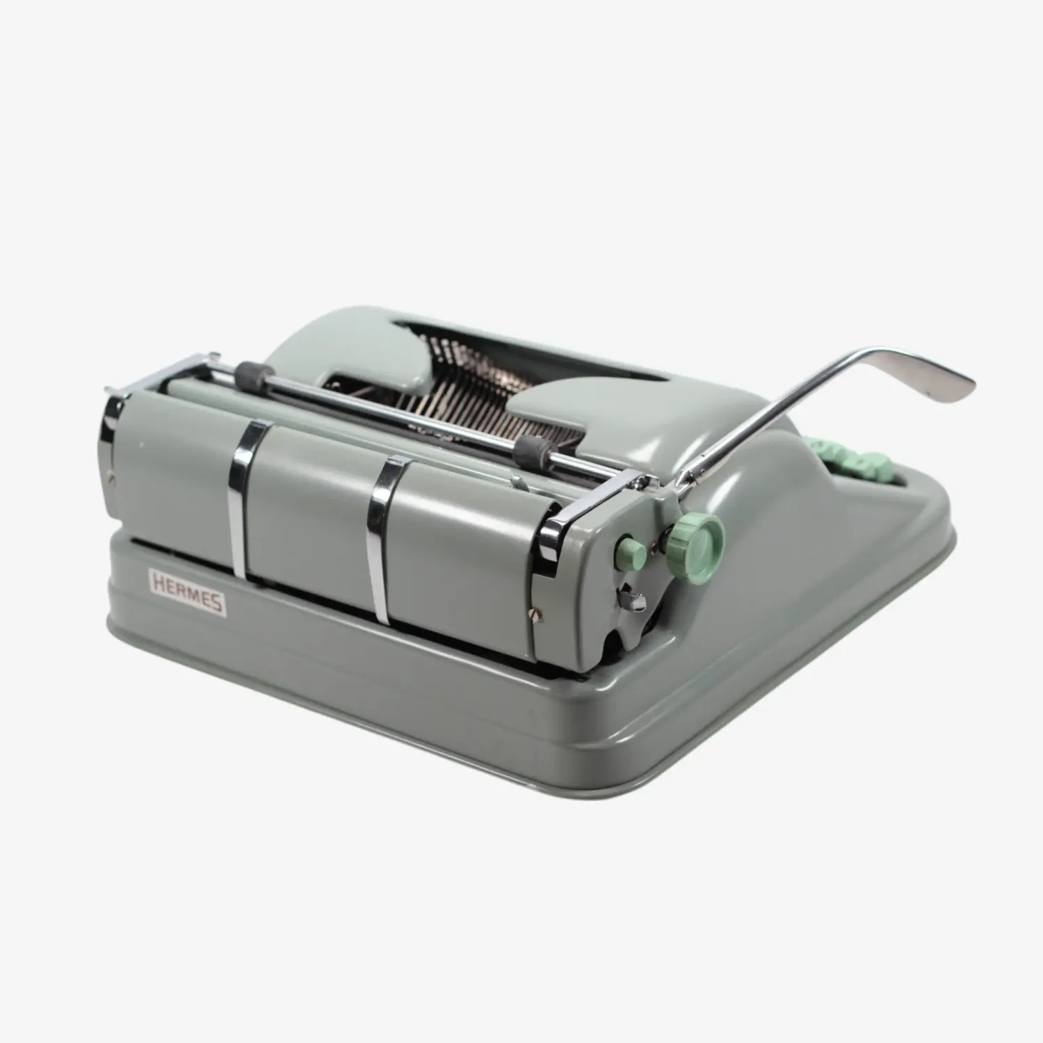 Hermes Media 3 Seafoam Green, Vintage Manual Typewriter, Serviced