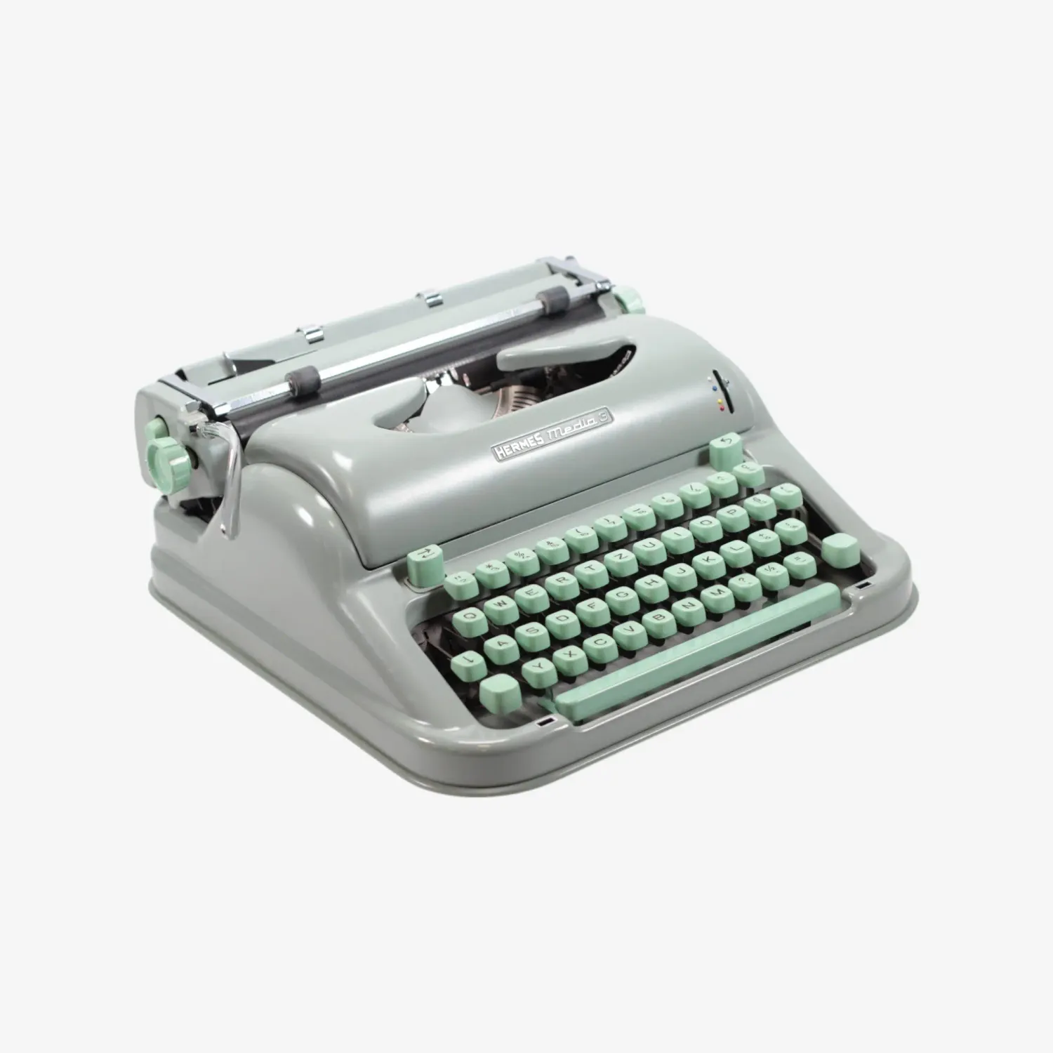 Hermes Media 3 Seafoam Green, Vintage Manual Typewriter, Serviced