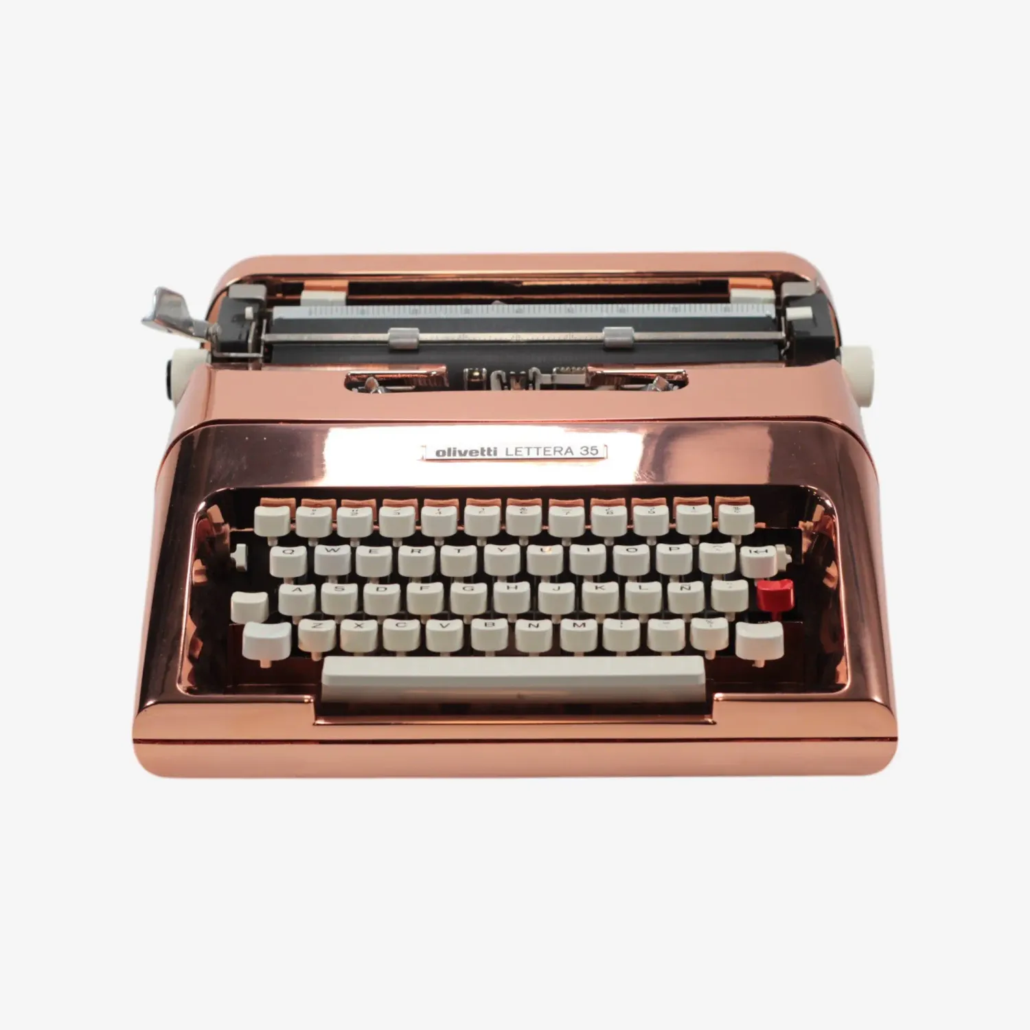 Olivetti Lettera 35, (Ltd.Edition 3 of 50) Copper-Plated Vintage Manual Typewriter, Restored
