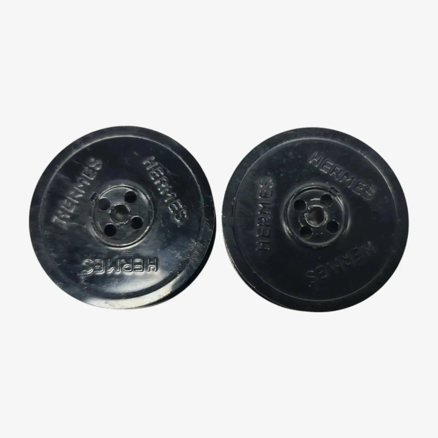 Original Vintage Black Metal Ribbon Spools for Hermes Typewriters