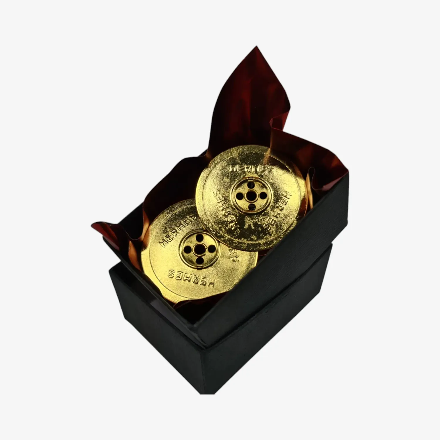 24K Gold-Plated Metal Ribbon Spools for Hermes Typewriters