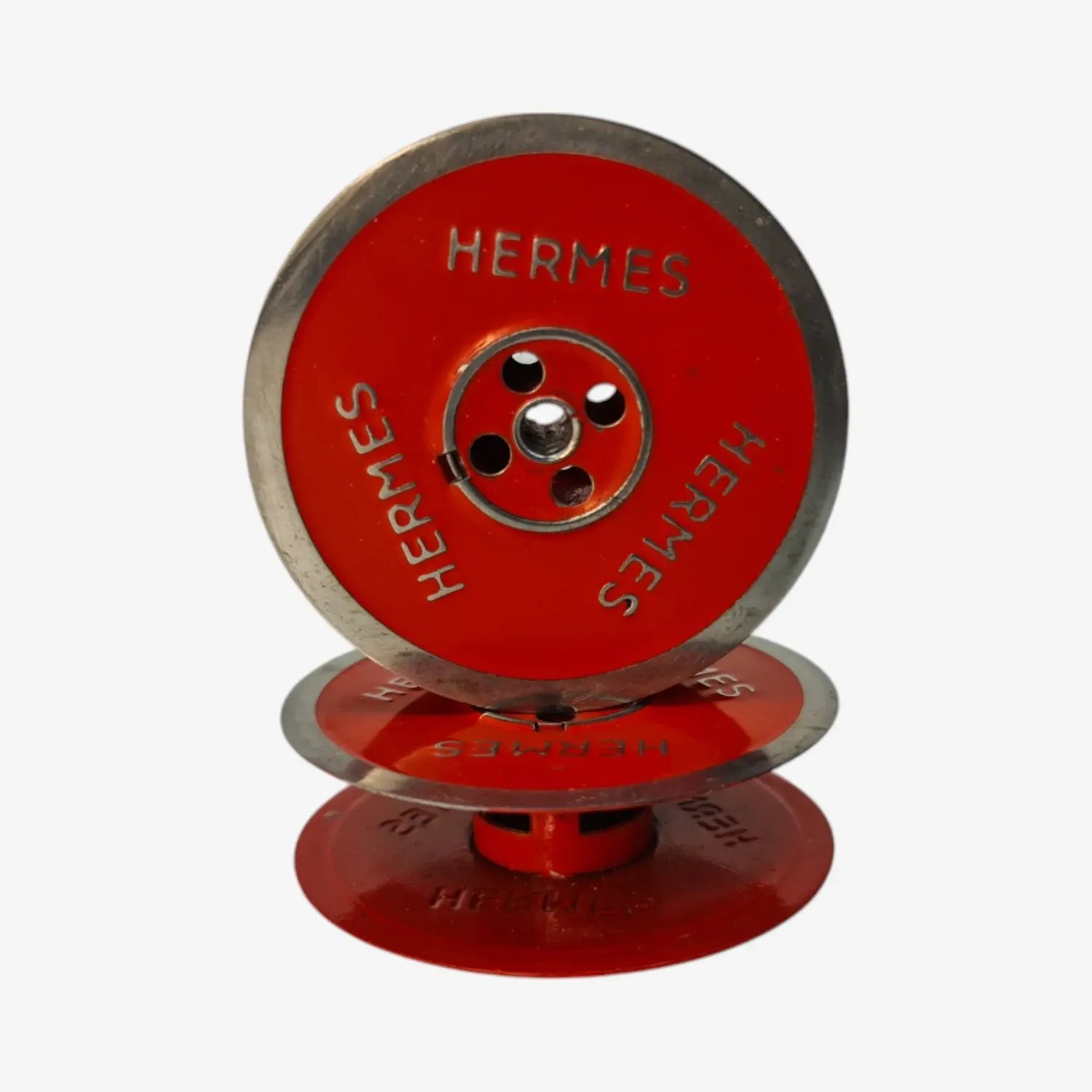 Red Silver Metal Ribbon Spools for Hermes Typewriters