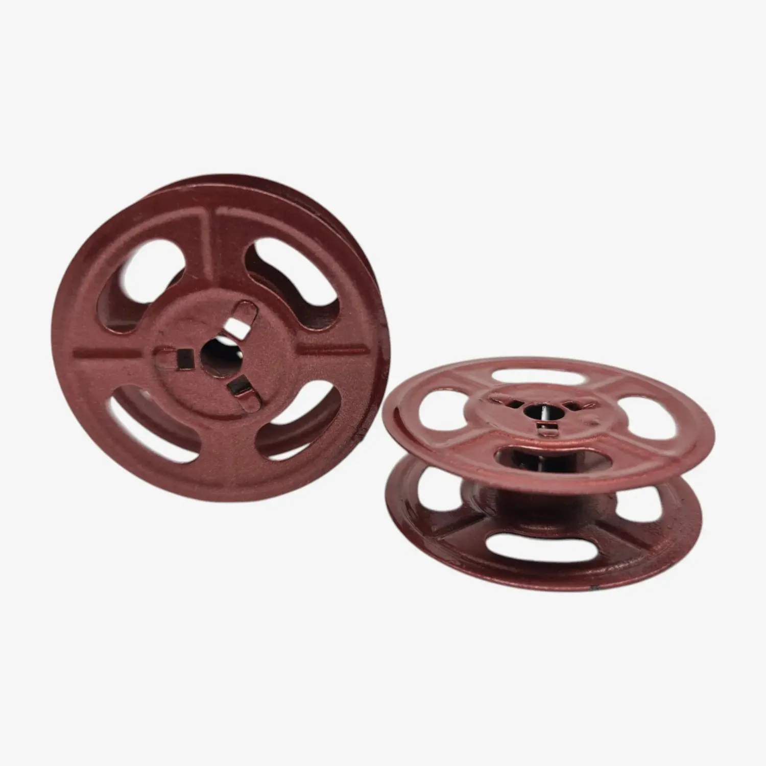Burgundy Metal Universal Ribbon Spools for Typewriters
