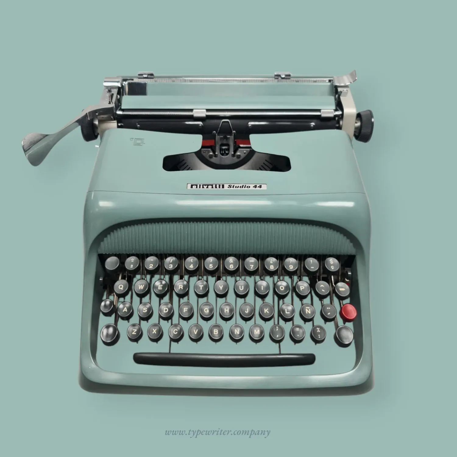 Olivetti Studio 44 Original Teal Vintage Typewriter, Refurbished