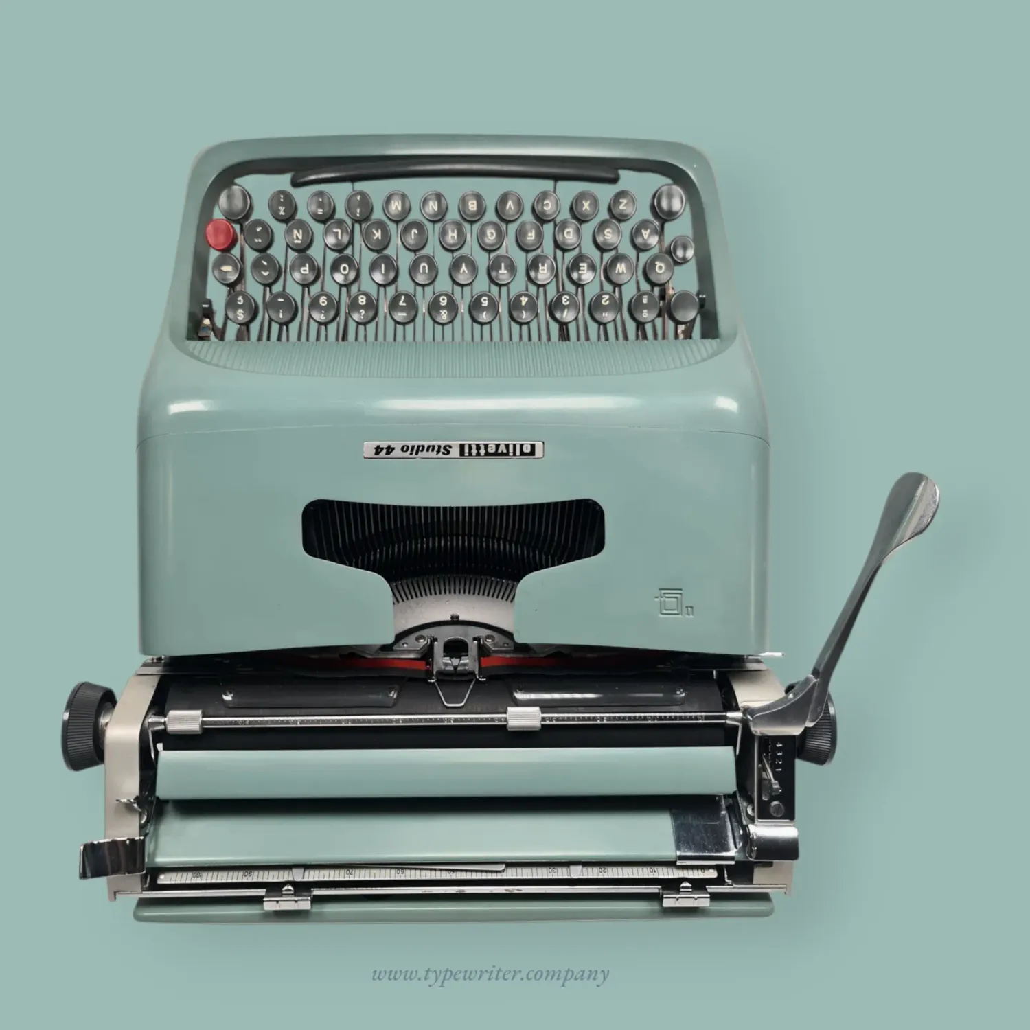 Olivetti Studio 44 Original Teal Vintage Typewriter, Refurbished