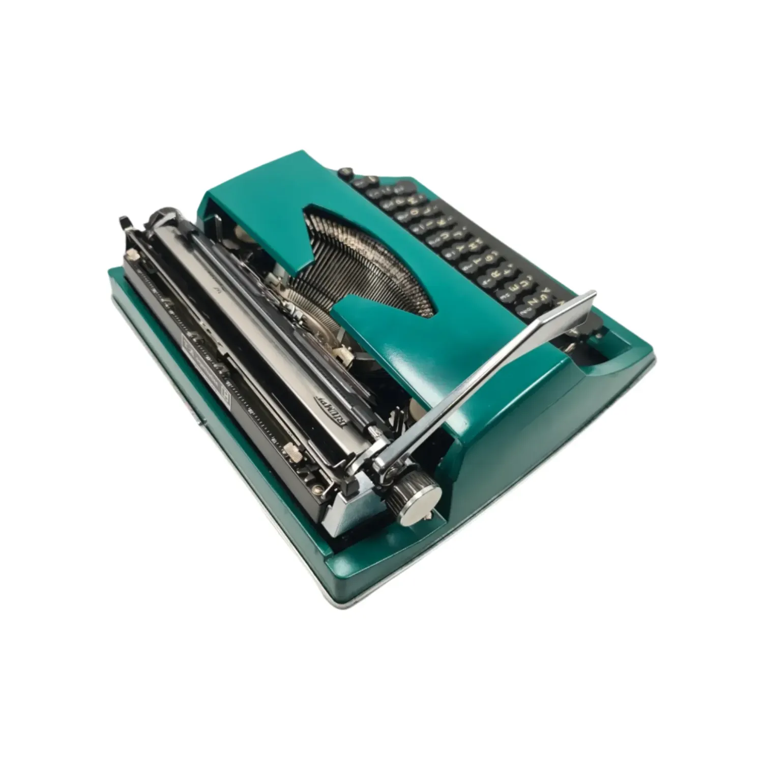 Triumph Contessa, Green Manual Vintage Typewriter, AZERTY, Serviced