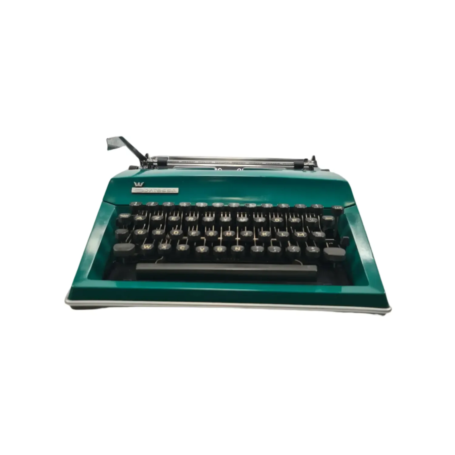 Triumph Contessa, Green Manual Vintage Typewriter, AZERTY, Serviced