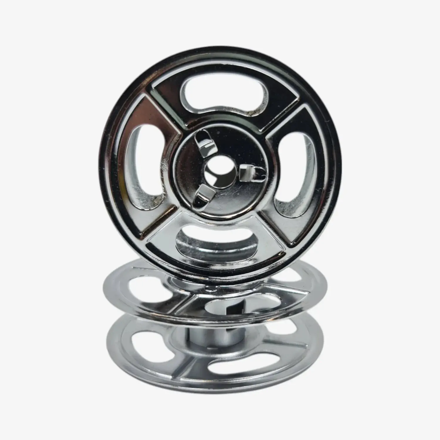 Chrome-Plated Silver Metal Universal Ribbon Spools for Typewriters