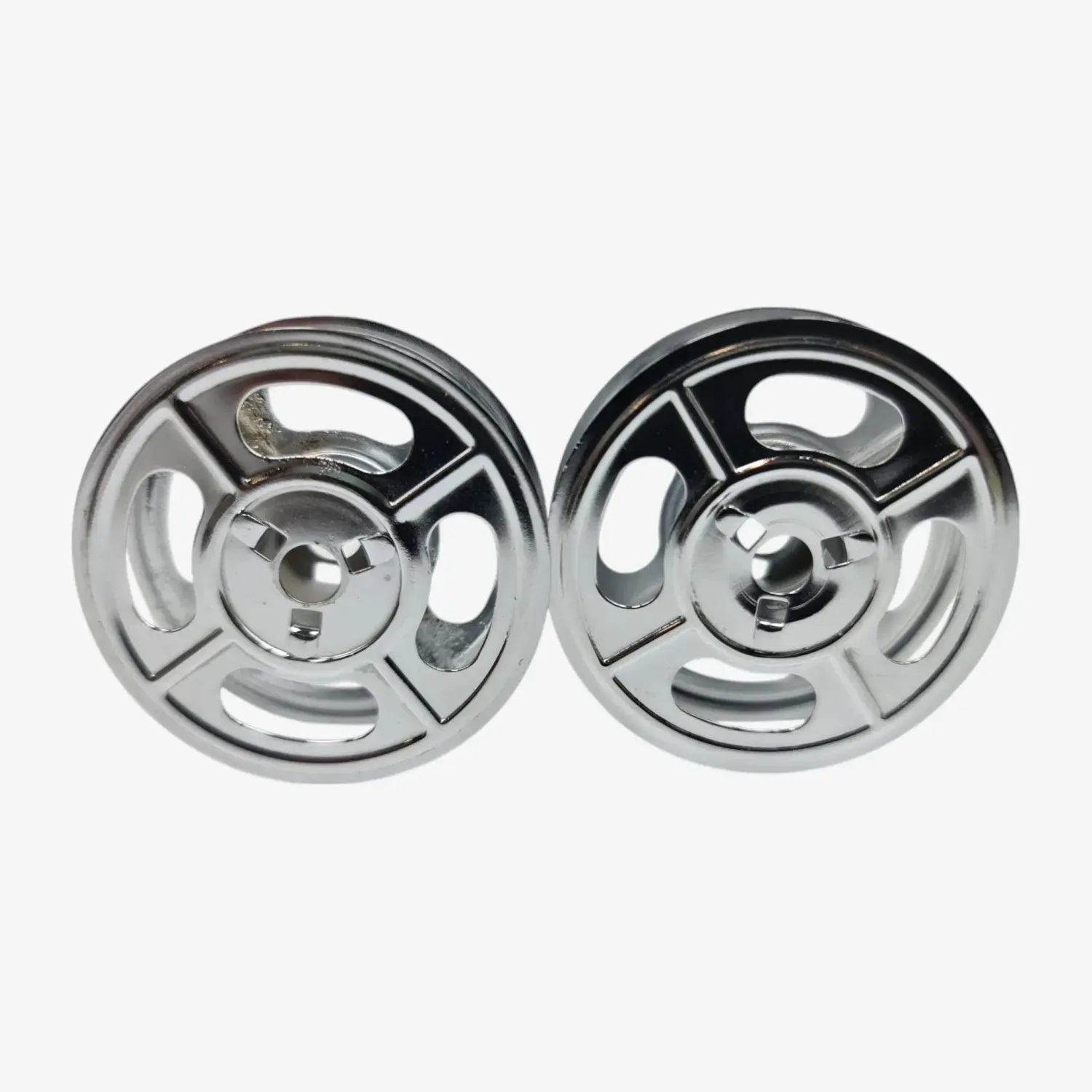 Chrome-Plated Silver Metal Universal Ribbon Spools for Typewriters