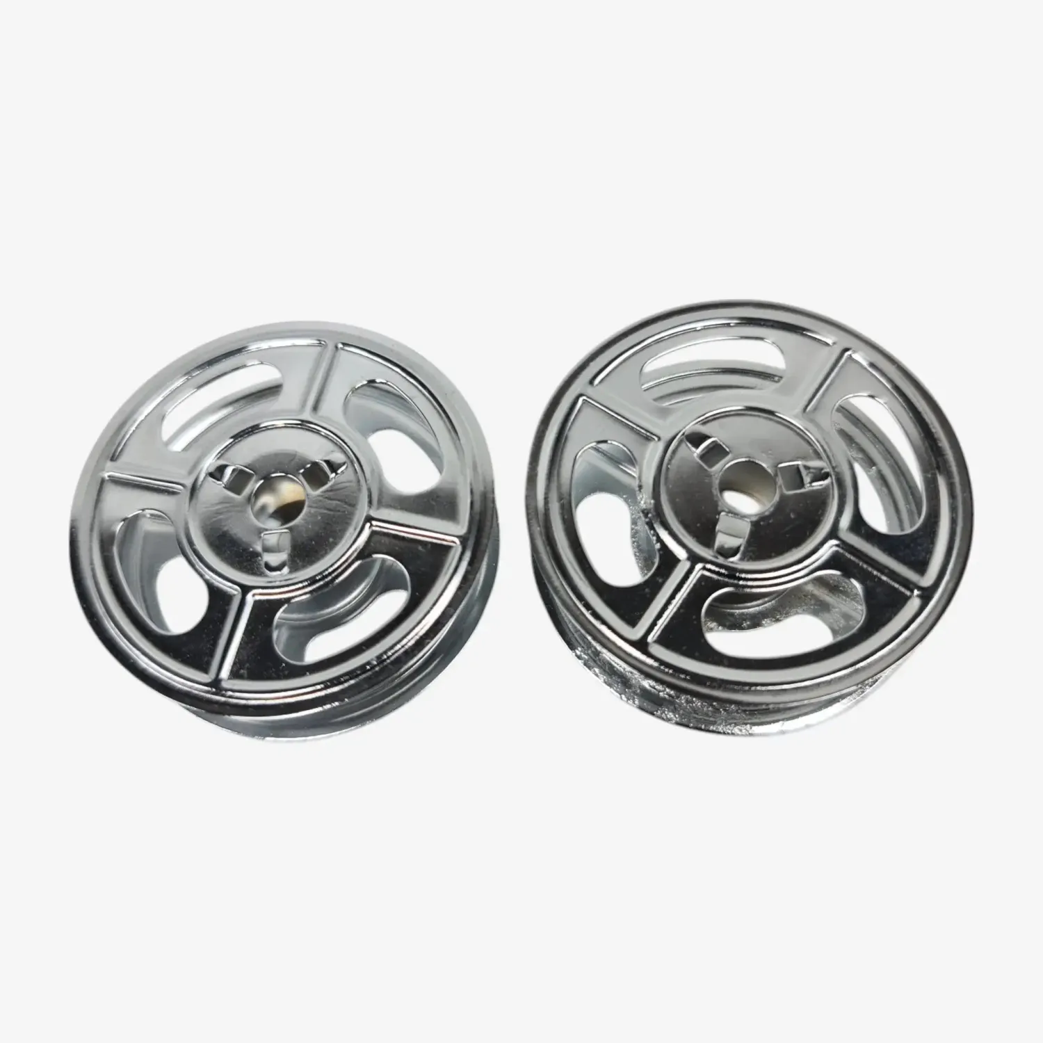 Chrome-Plated Silver Metal Universal Ribbon Spools for Typewriters