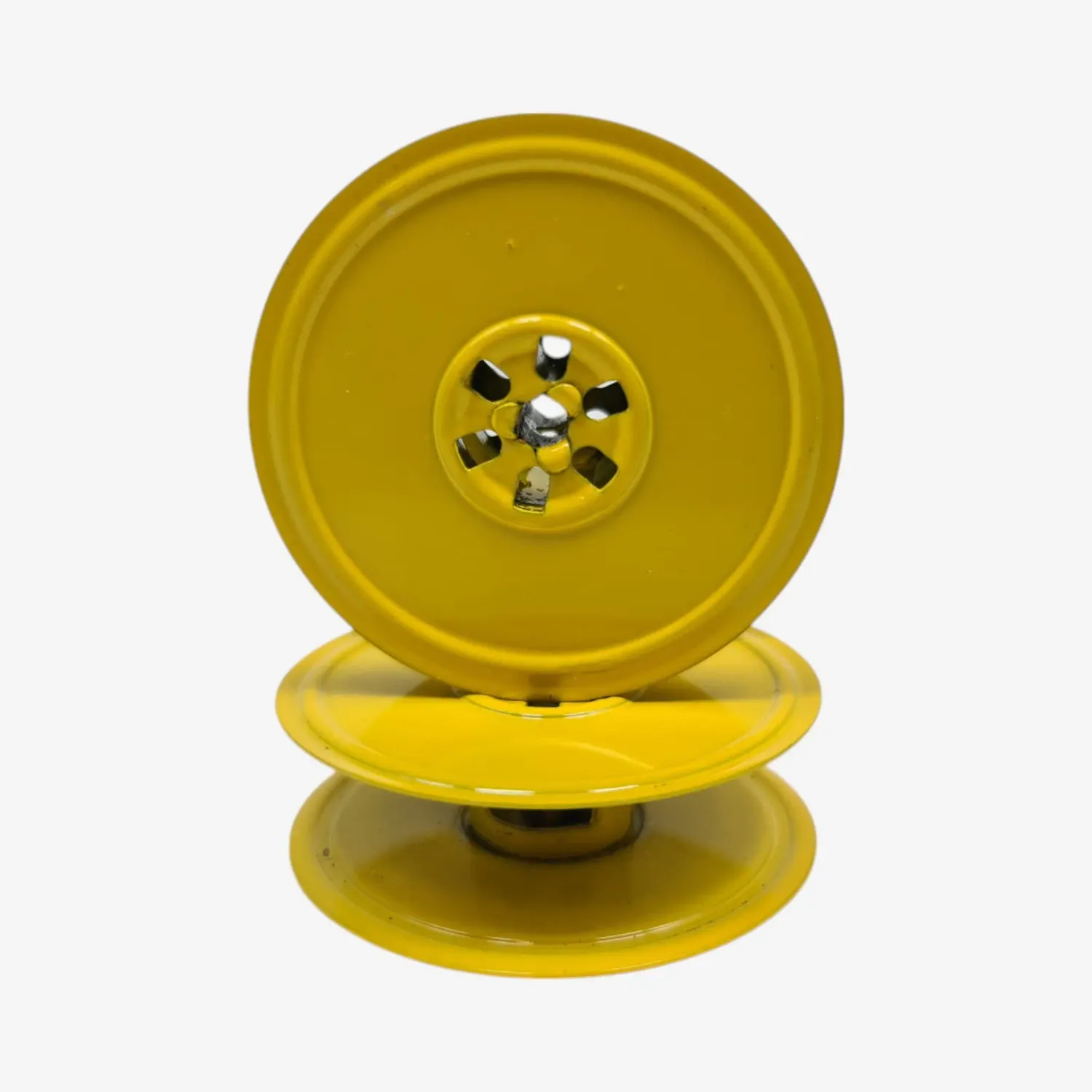Yellow Vintage Metal Ribbon Spools for Hermes Typewriters