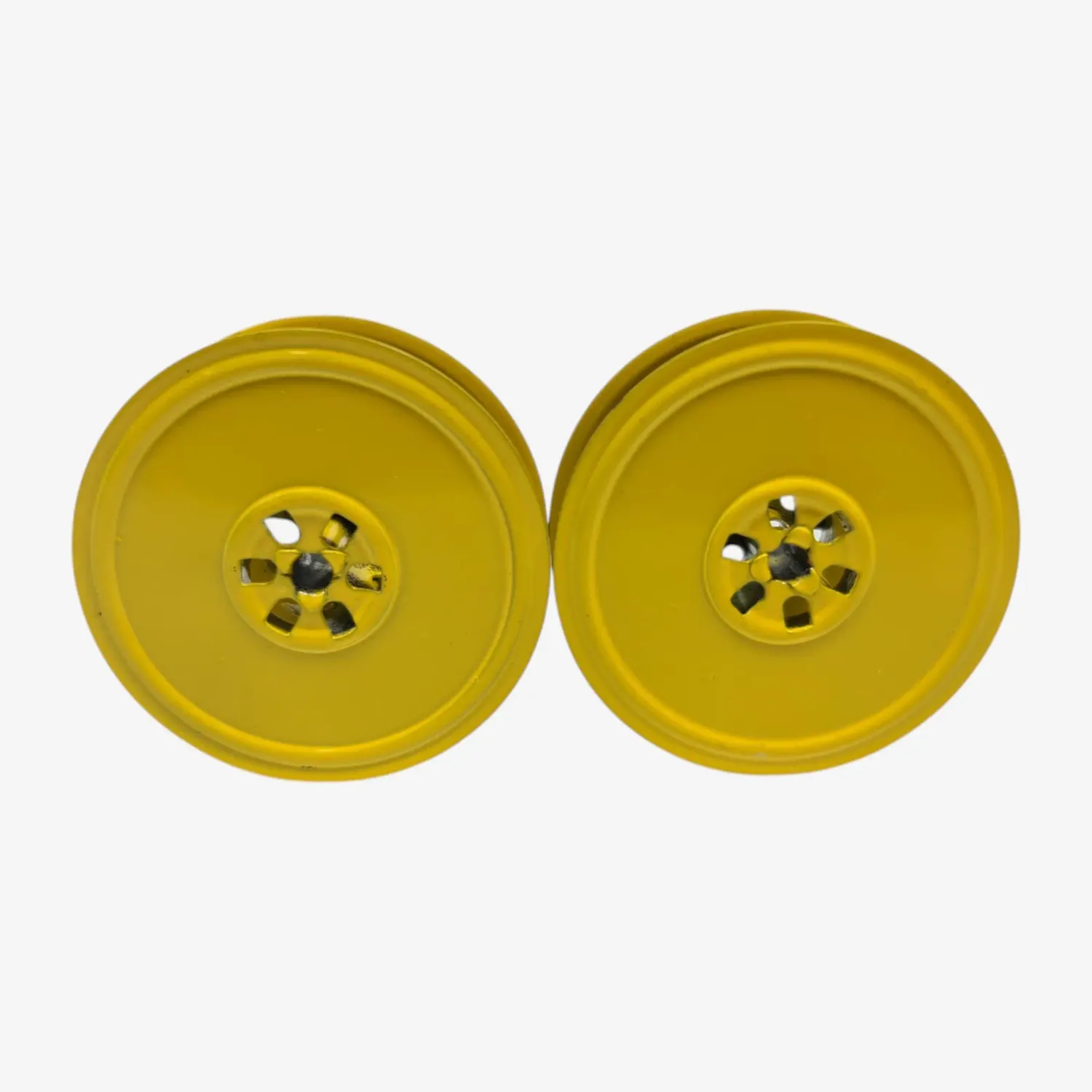 Yellow Vintage Metal Ribbon Spools for Hermes Typewriters