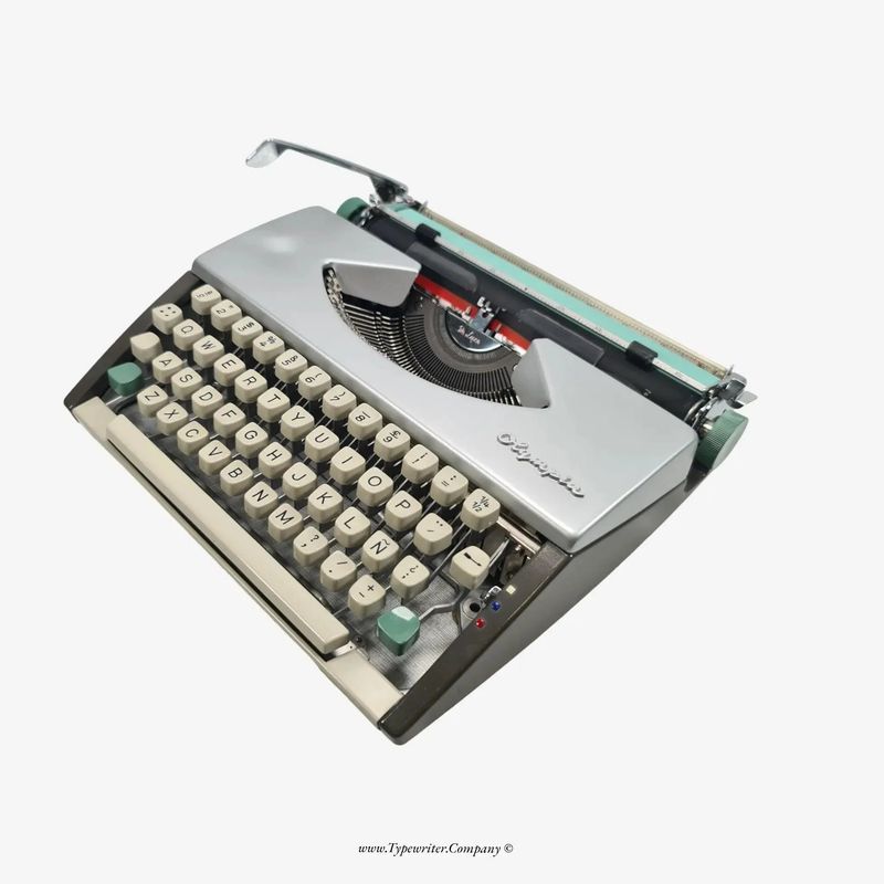 Olympia SF Typewriter, Silver, QWERTY Keyboard, Refurbished