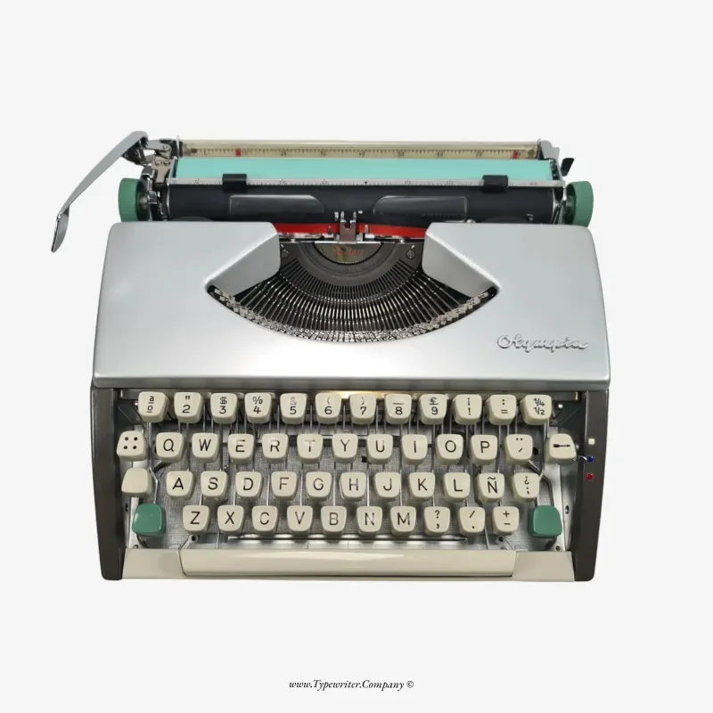 Olympia SF Typewriter, Silver, QWERTY Keyboard, Refurbished