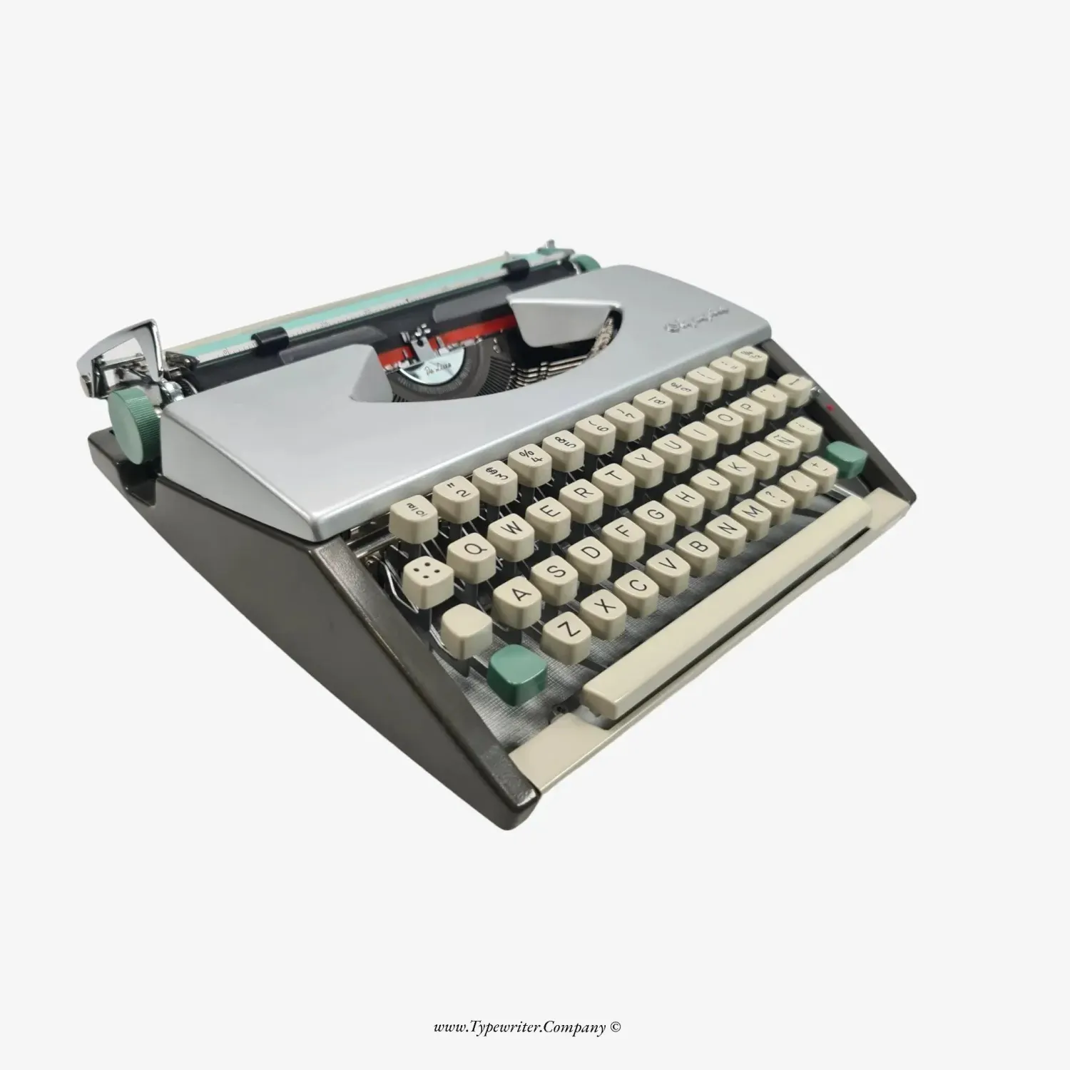 Olympia SF Typewriter, Silver, QWERTY Keyboard, Refurbished