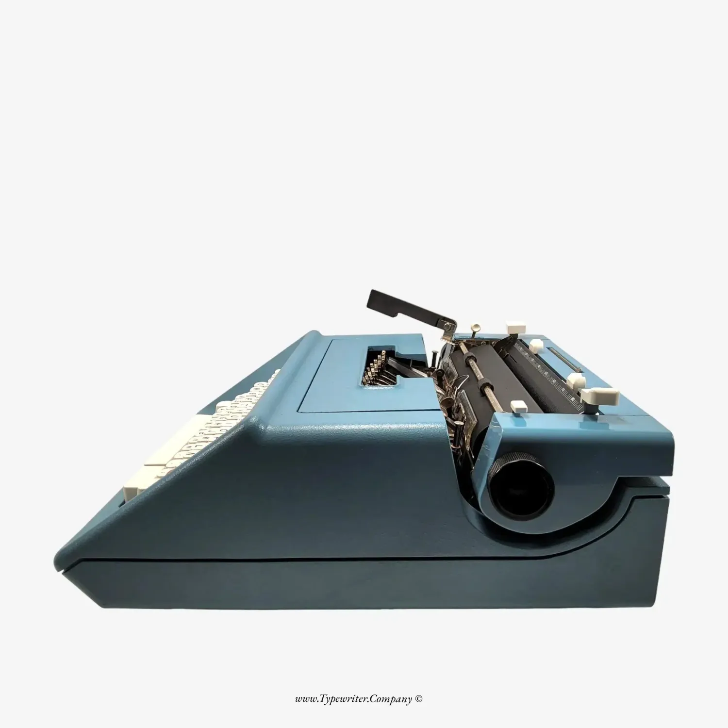 Olivetti Studio 46 Blue Typewriter, Vintage Manual, Refurbished, QWERTY