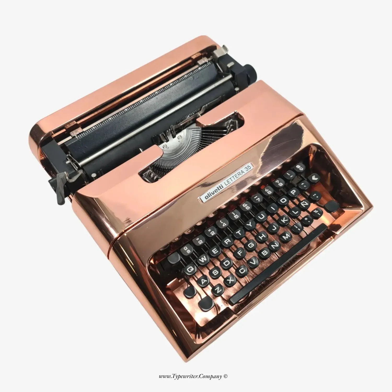 Olivetti Lettera 35, (Ltd.Edition 2 of 50) Copper-Plated Manual Vintage Typewriter, Restored