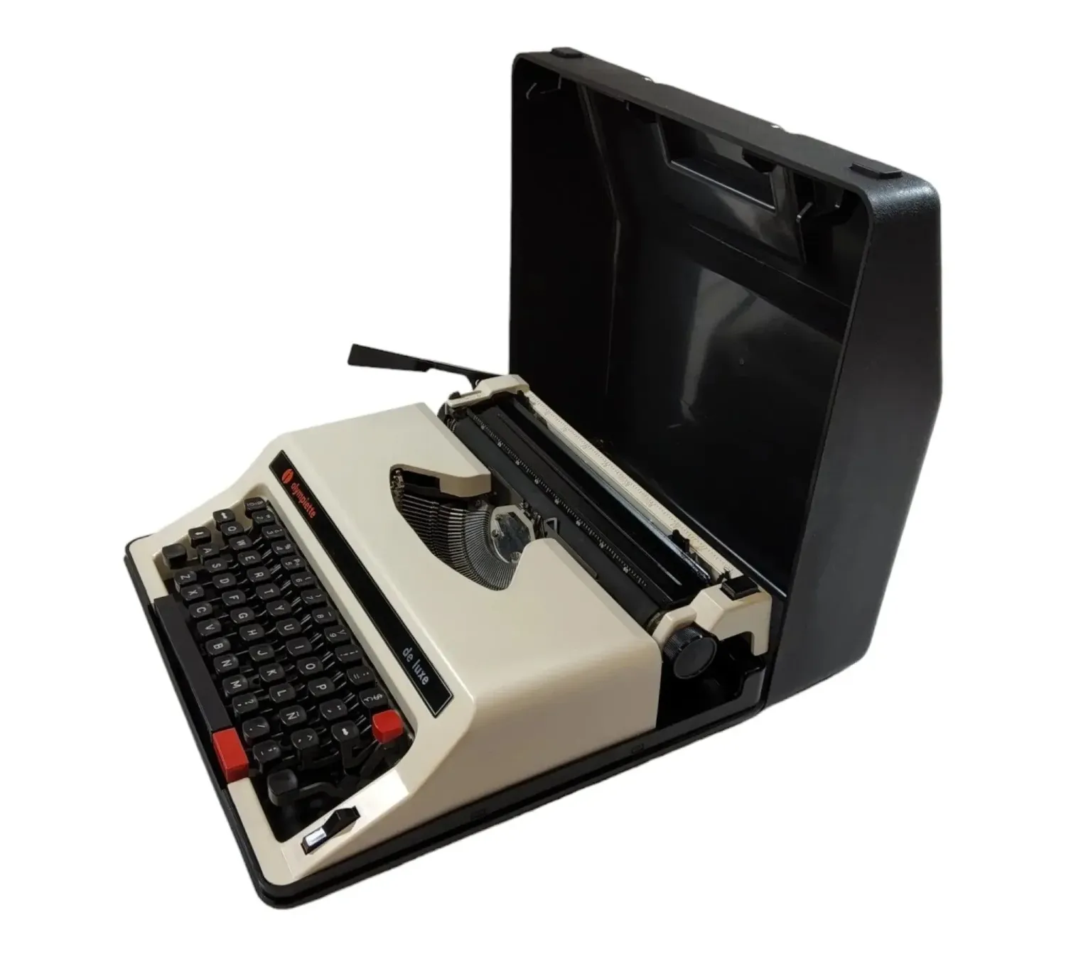 Olympiette DeLuxe, Gray Manual Vintage Typewriter, Serviced