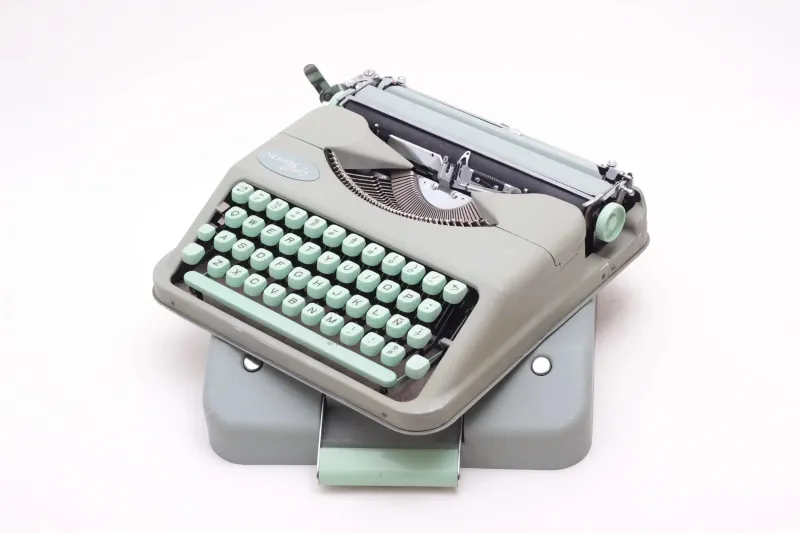 Hermes Baby Green, Vintage Manual Typewriter, Restored