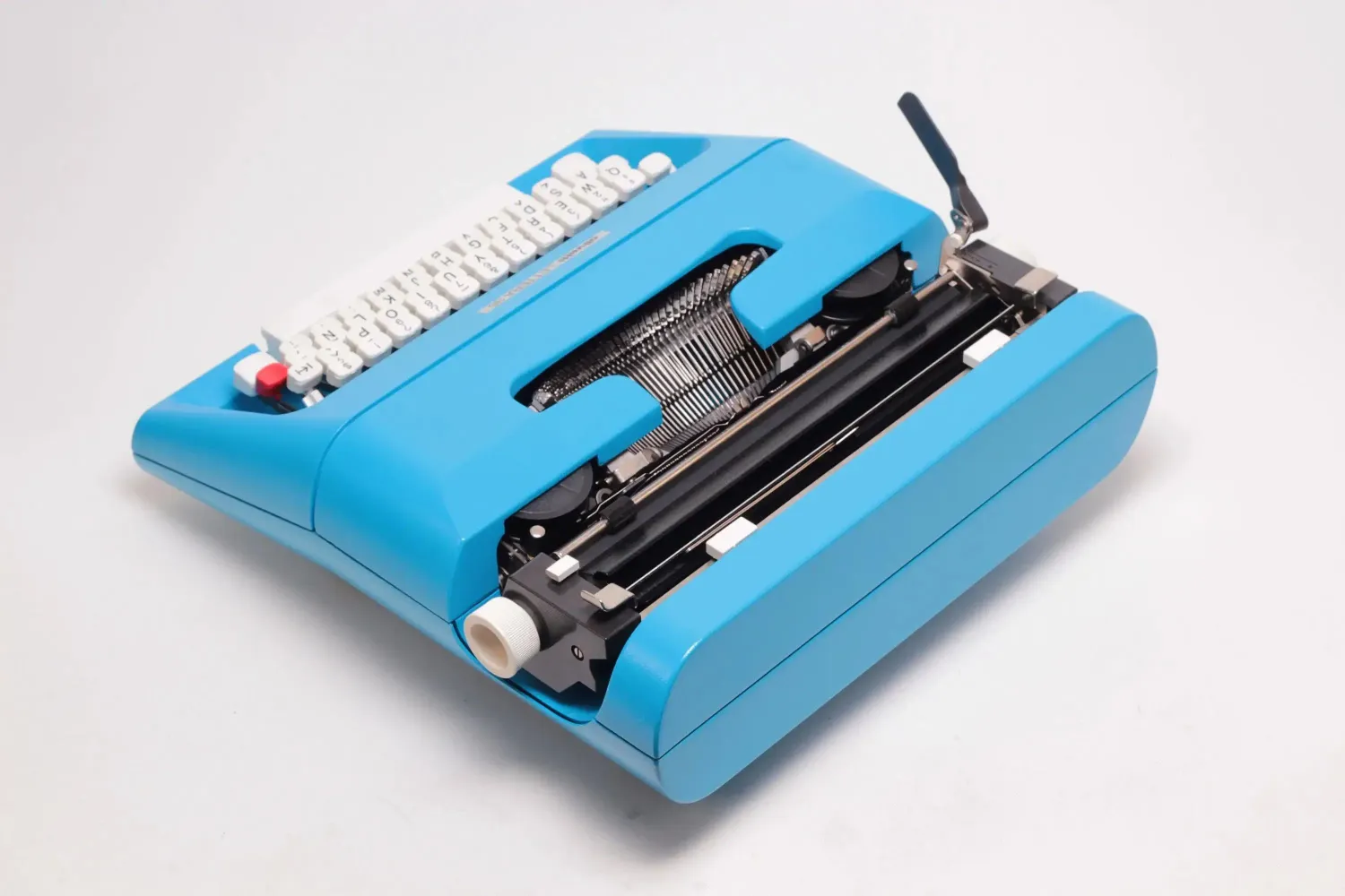 Olivetti Lettera 35 Blue Typewriter, Vintage, Mint Condition, Refurbished