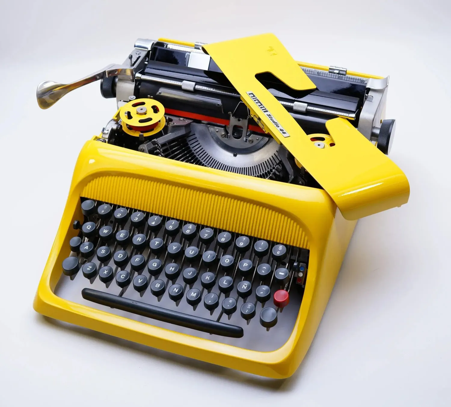 Olivetti Studio 44 Glossy Yellow, Vintage Manual Typewriter, Restored