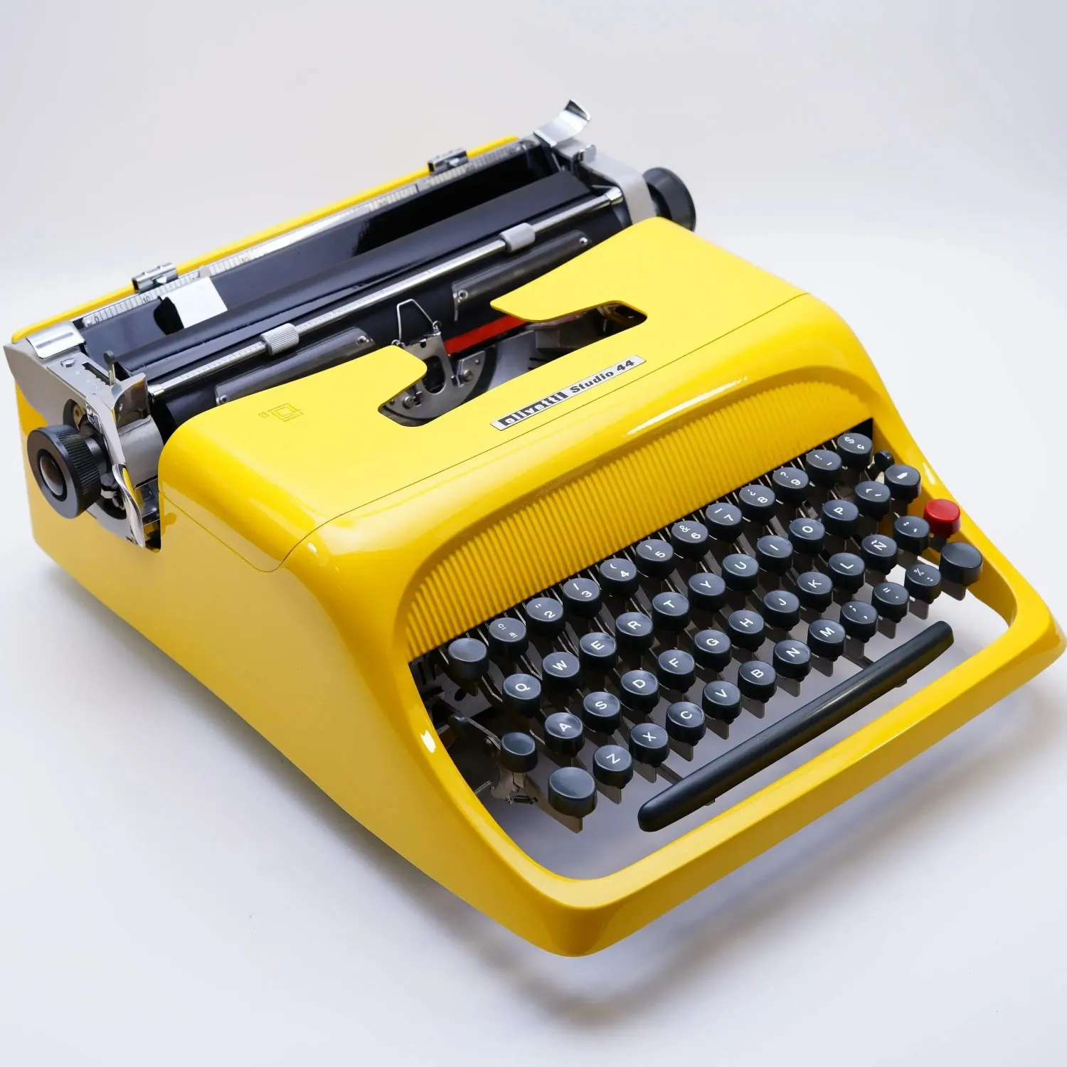 Olivetti Studio 44 Glossy Yellow, Vintage Manual Typewriter, Restored