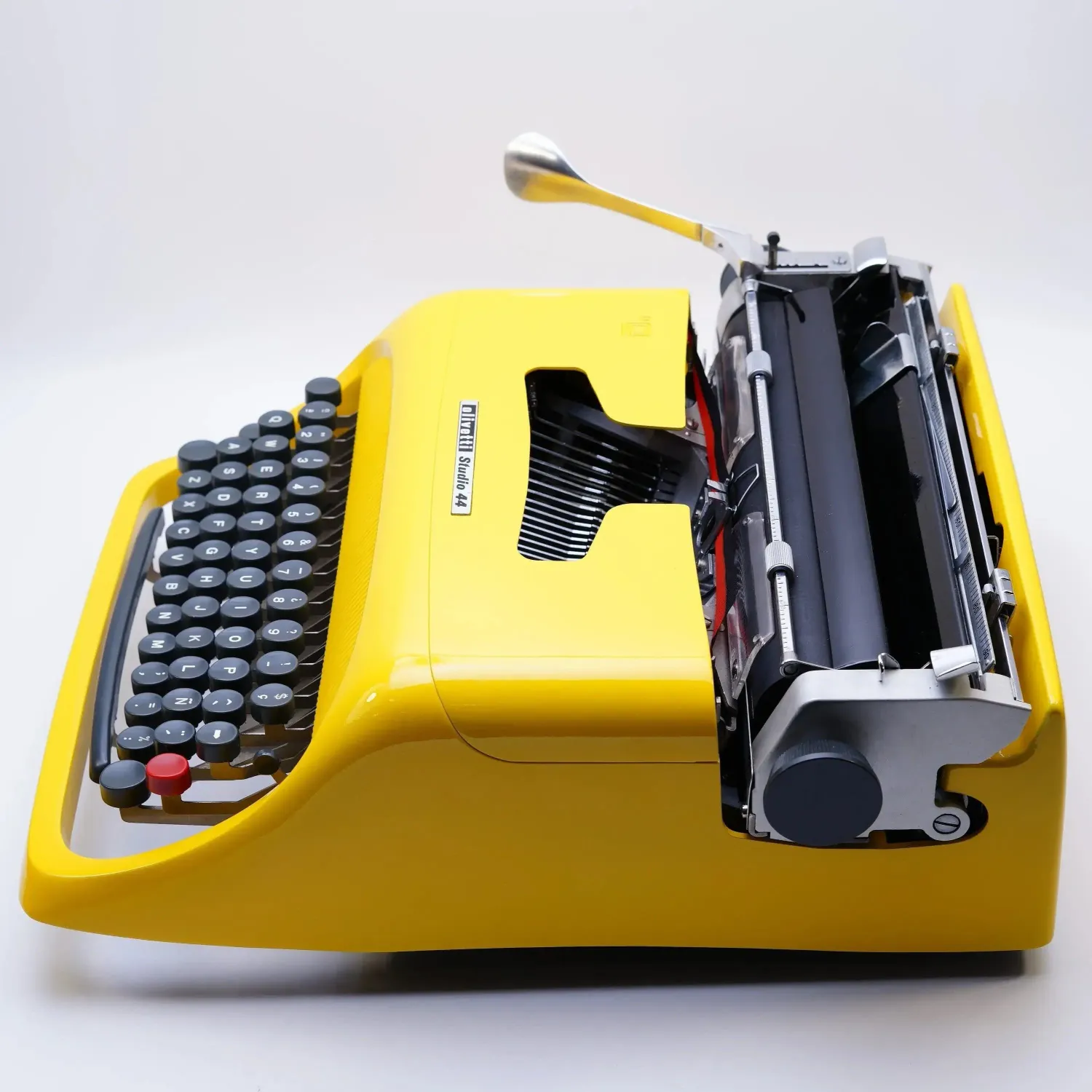 Olivetti Studio 44 Glossy Yellow, Vintage Manual Typewriter, Restored