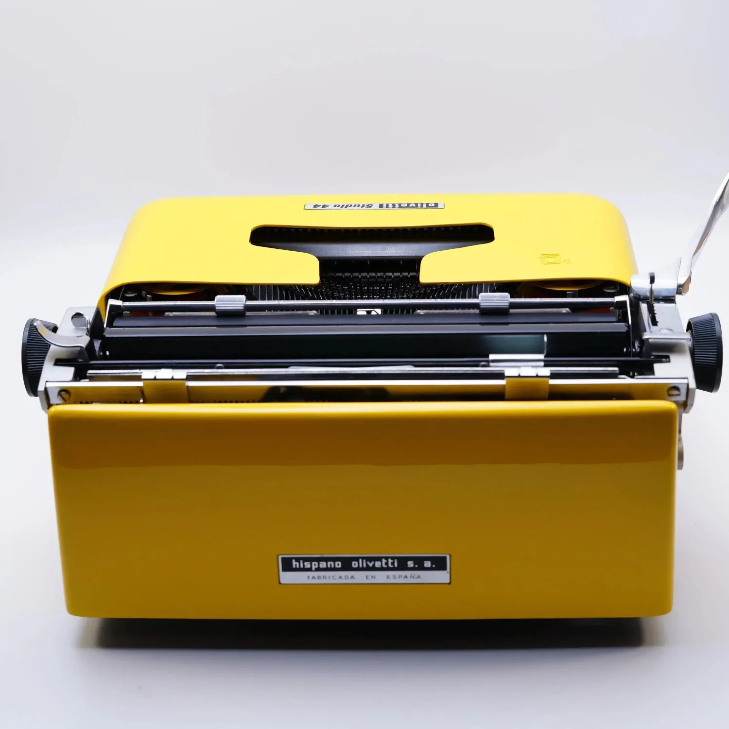 Olivetti Studio 44 Glossy Yellow, Vintage Manual Typewriter, Restored