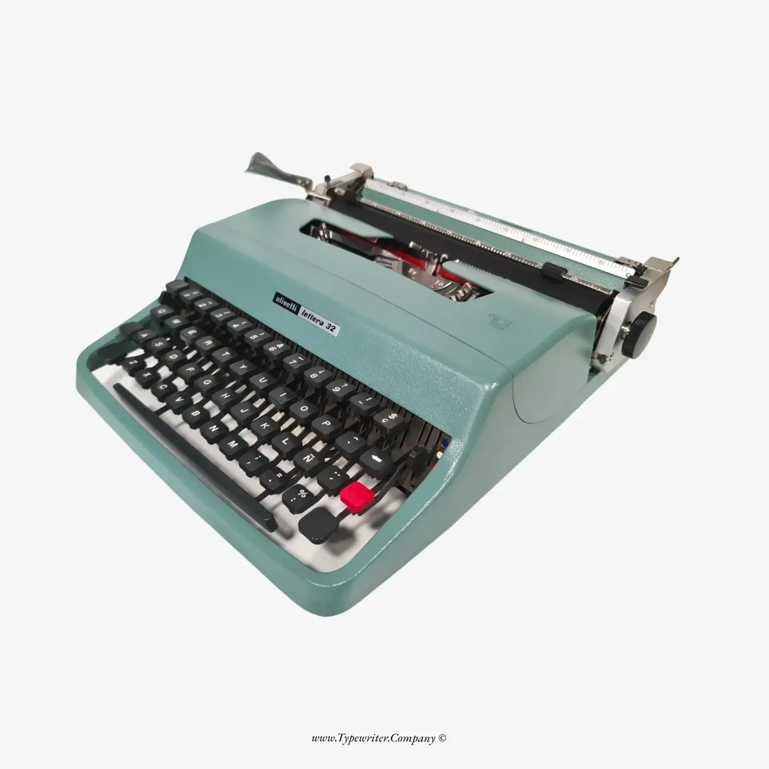Olivetti Lettera 32 Typewriter with Accessories, Vintage Manual QWERTY