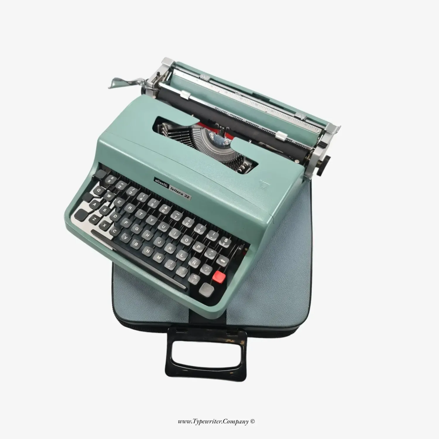 Olivetti Lettera 32 Typewriter with Accessories, Vintage Manual QWERTY