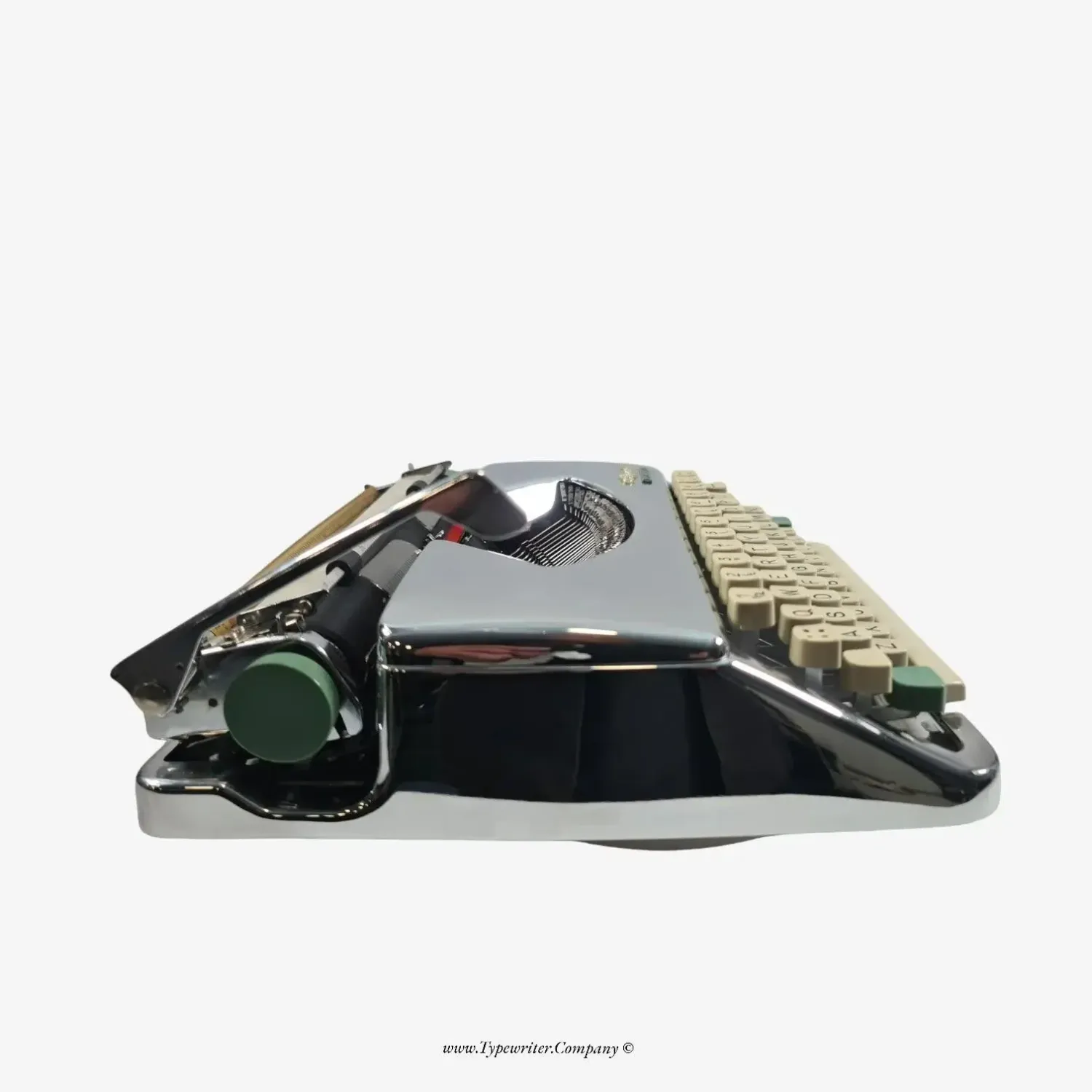 Olympia Splendid Vintage Typewriter, Chrome-Plated, QWERTY Keyboard, Restored