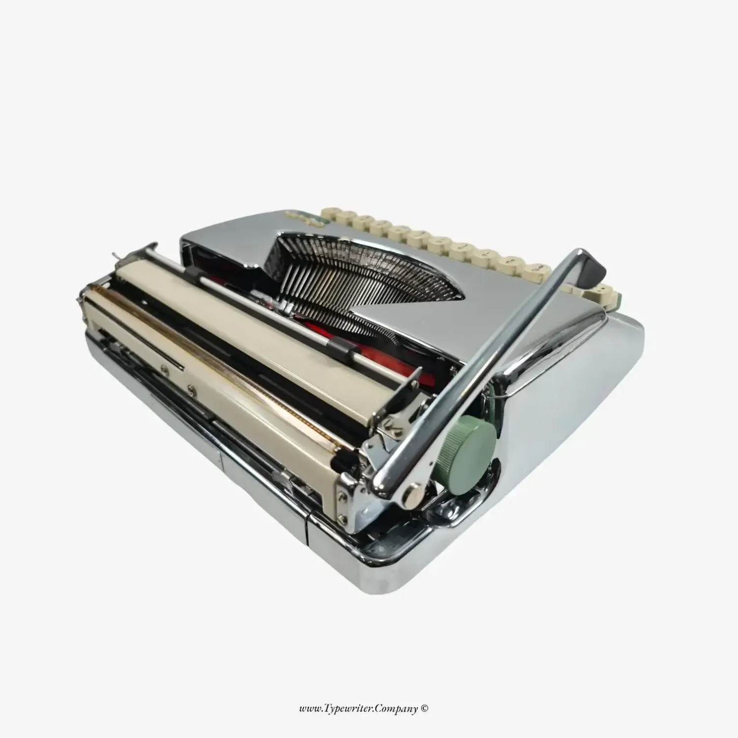 Olympia Splendid Vintage Typewriter, Chrome-Plated, QWERTY Keyboard, Restored