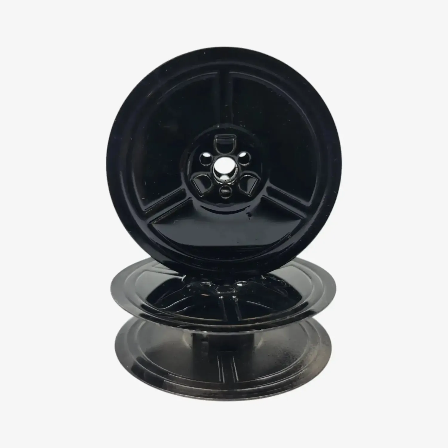 Original Vintage Black Metal Ribbon Spools for German Typewriters DIN 2103