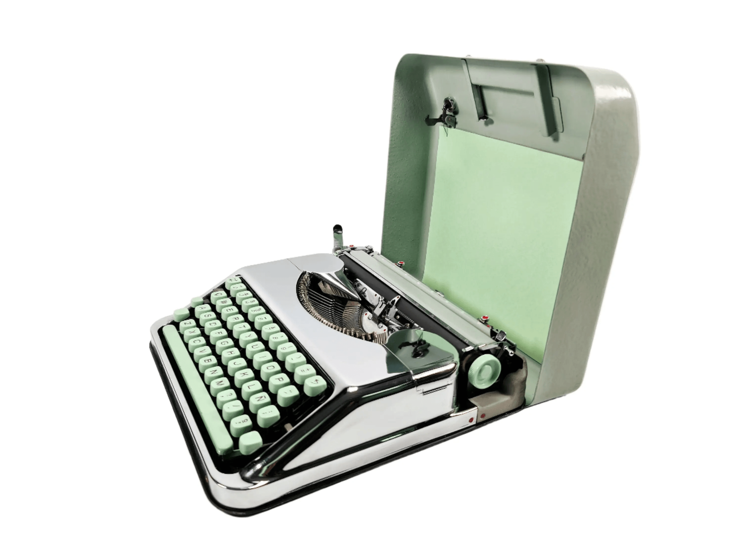 Hermes Baby, Chrome Plated Manual Vintage Typewriter, Restored
