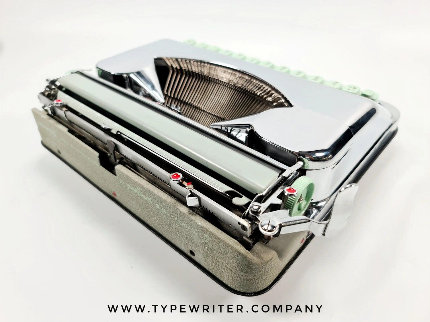 Hermes Baby, Chrome Plated Manual Vintage Typewriter, Restored