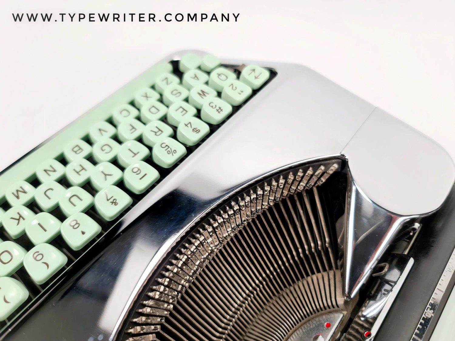 Hermes Baby, Chrome Plated Manual Vintage Typewriter, Restored
