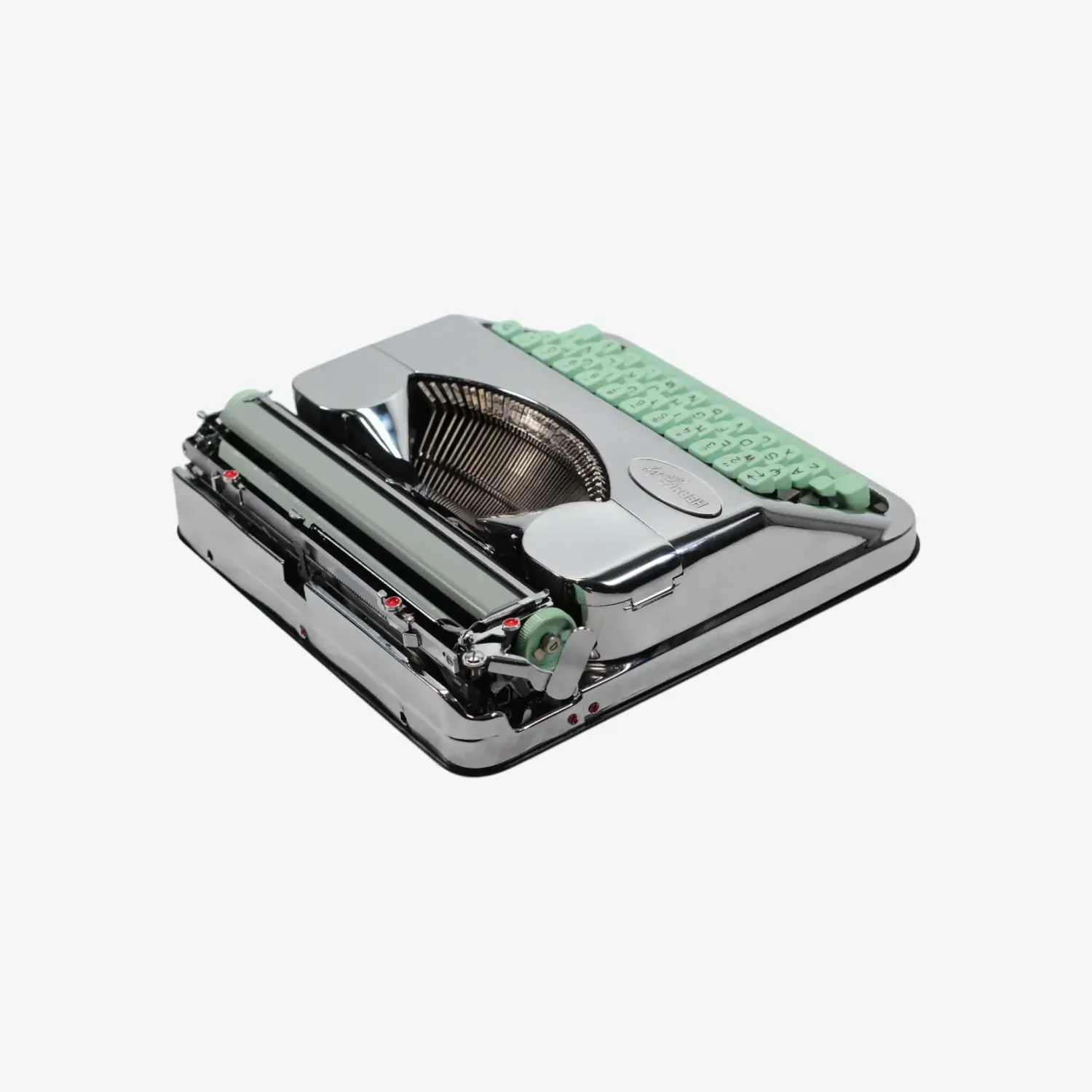 Hermes Baby , Chrome-Plated, Vintage Manual Typewriter, Refurbished