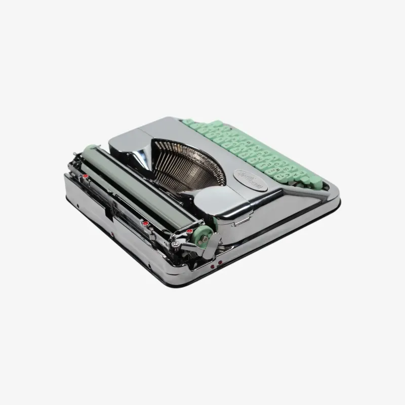 Hermes Baby , Chrome-Plated, Vintage Manual Typewriter, Refurbished
