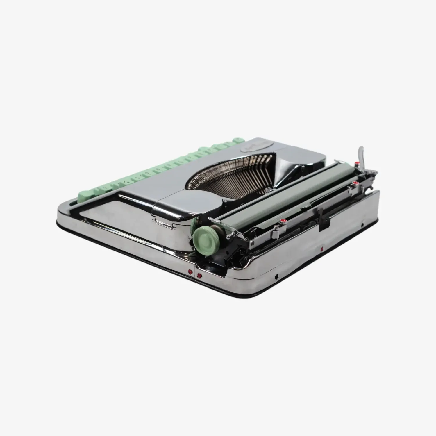 Hermes Baby , Chrome-Plated, Vintage Manual Typewriter, Refurbished