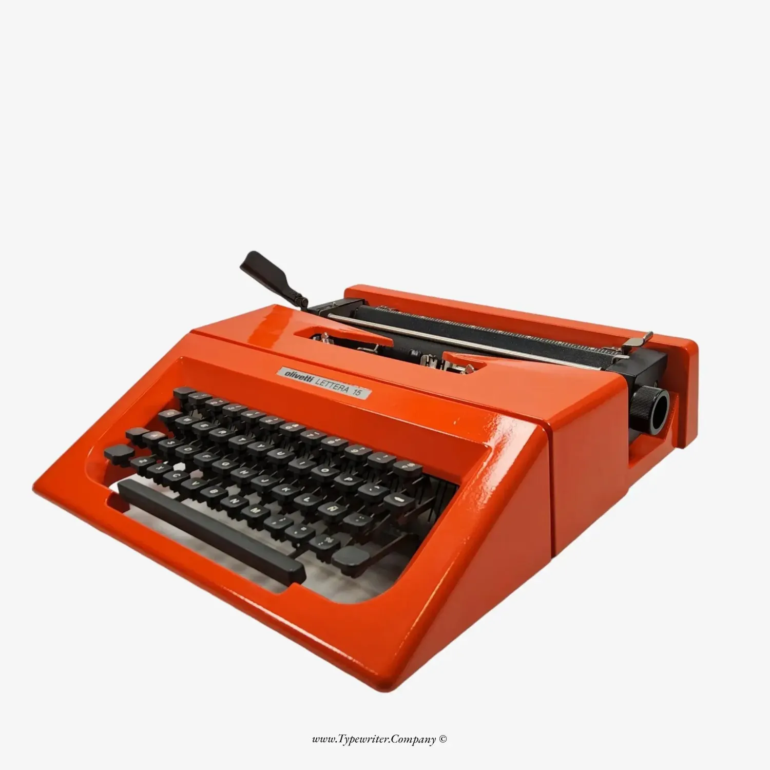 Olivetti Lettera 15, Orange Olivetti Typewriter, Vintage, Manual, Restored